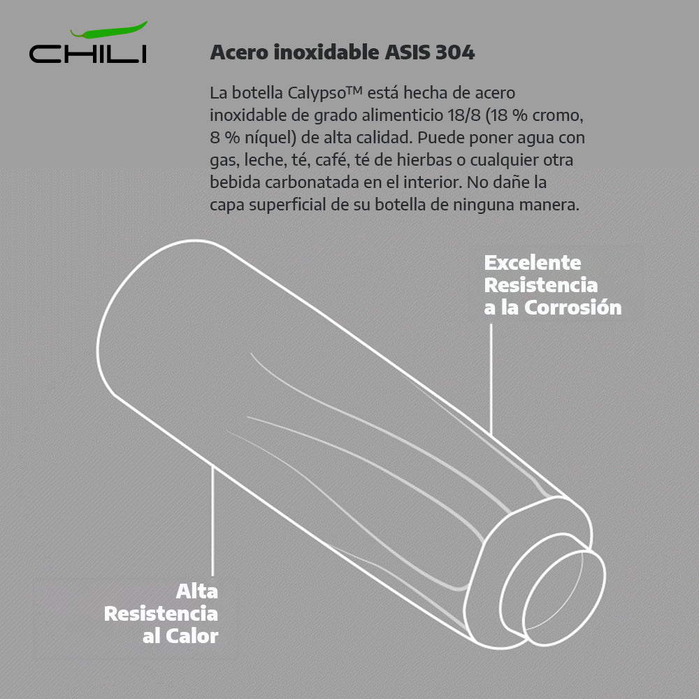 Termo Metalico Calypso Chili 500ml MU-300