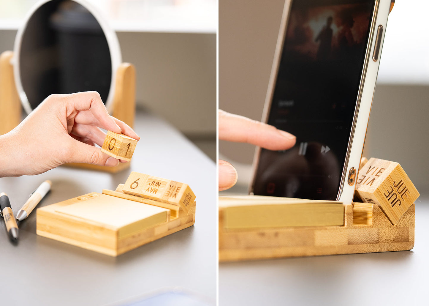 OF0621 Memo Calendario Bambú