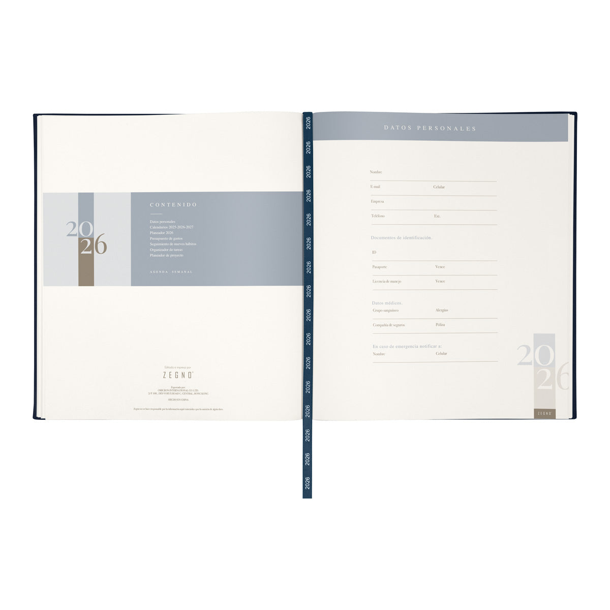 AGENDA EJECUTIVA CLASICA 2026