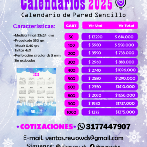 Calendarios De Pared