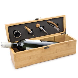 Caja De Bambú Para Una Botella