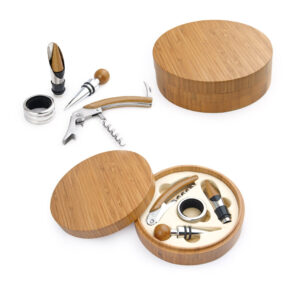 Caja Circular En Bambú